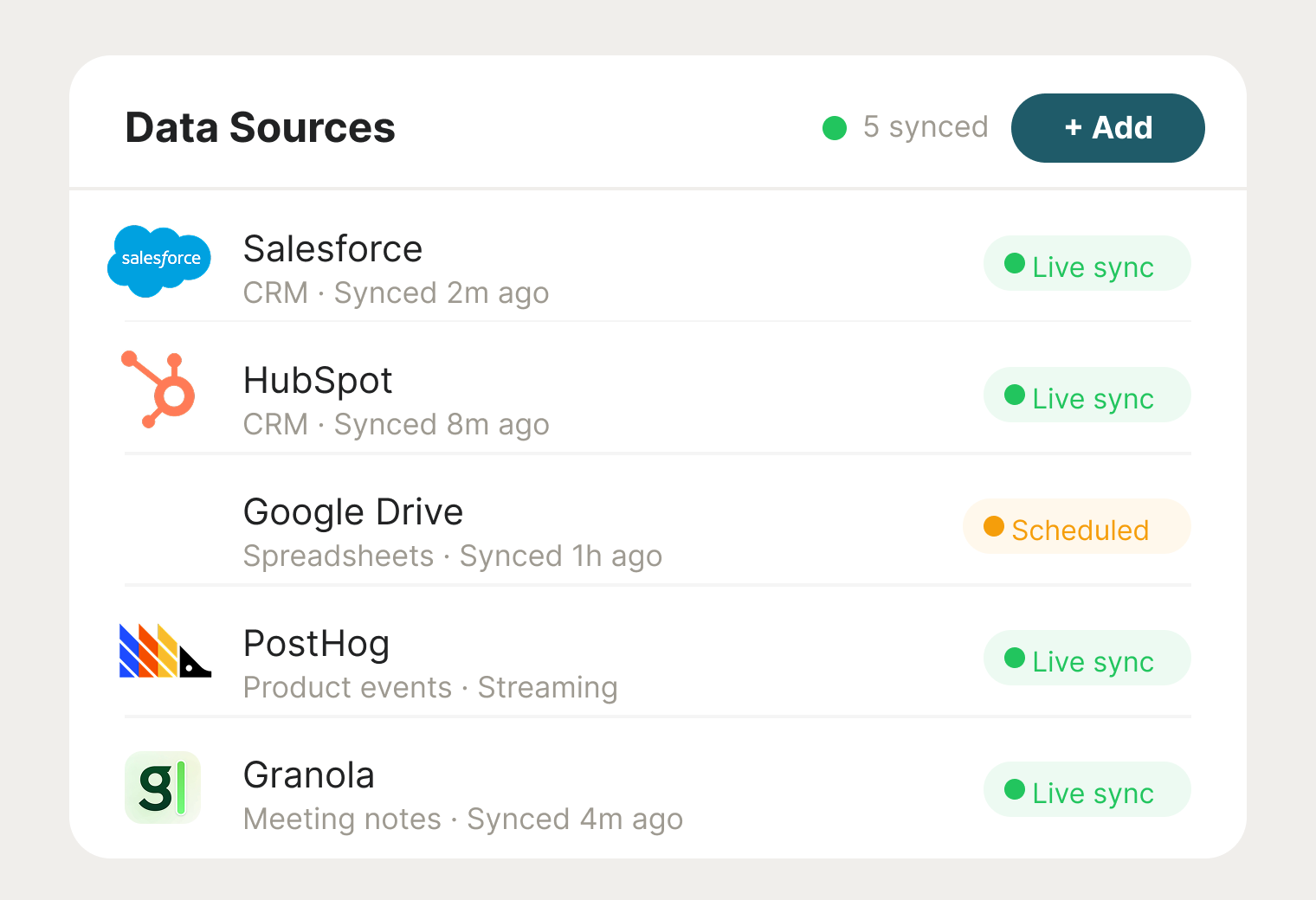 Connect your data sources